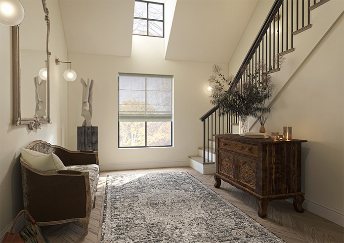 Pescara Voile, Fossil Grey - Twist&Fit Roman Blind - Image 6